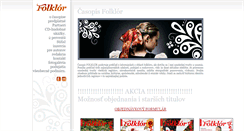 Desktop Screenshot of casopisfolklor.sk